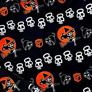 Born Primitive Black and Orange Athletic Shorts Halloween rare